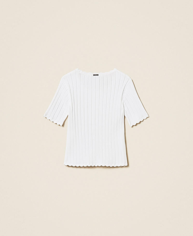 Maglia fitted a costine