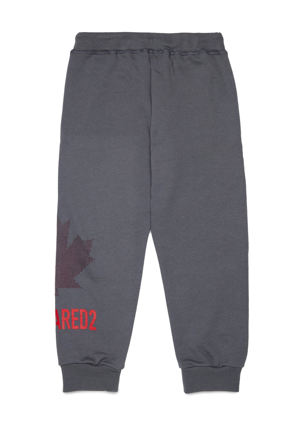 Pantaloni in felpa con maxi foglia d'acero per ragazzi