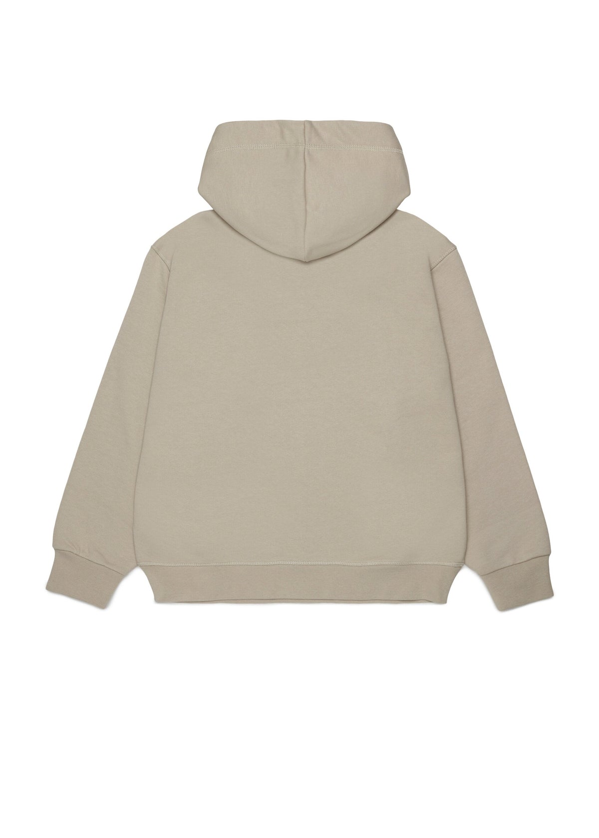 Felpa con cappuccio e piccolo logo per ragazzi - Beige