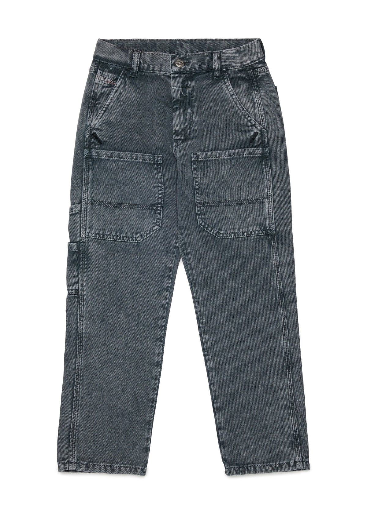 Jeans regular fit con tasche applicate per ragazzo