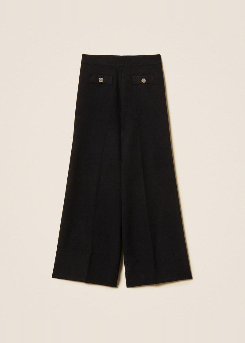 Pantaloni in maglia con bottoni