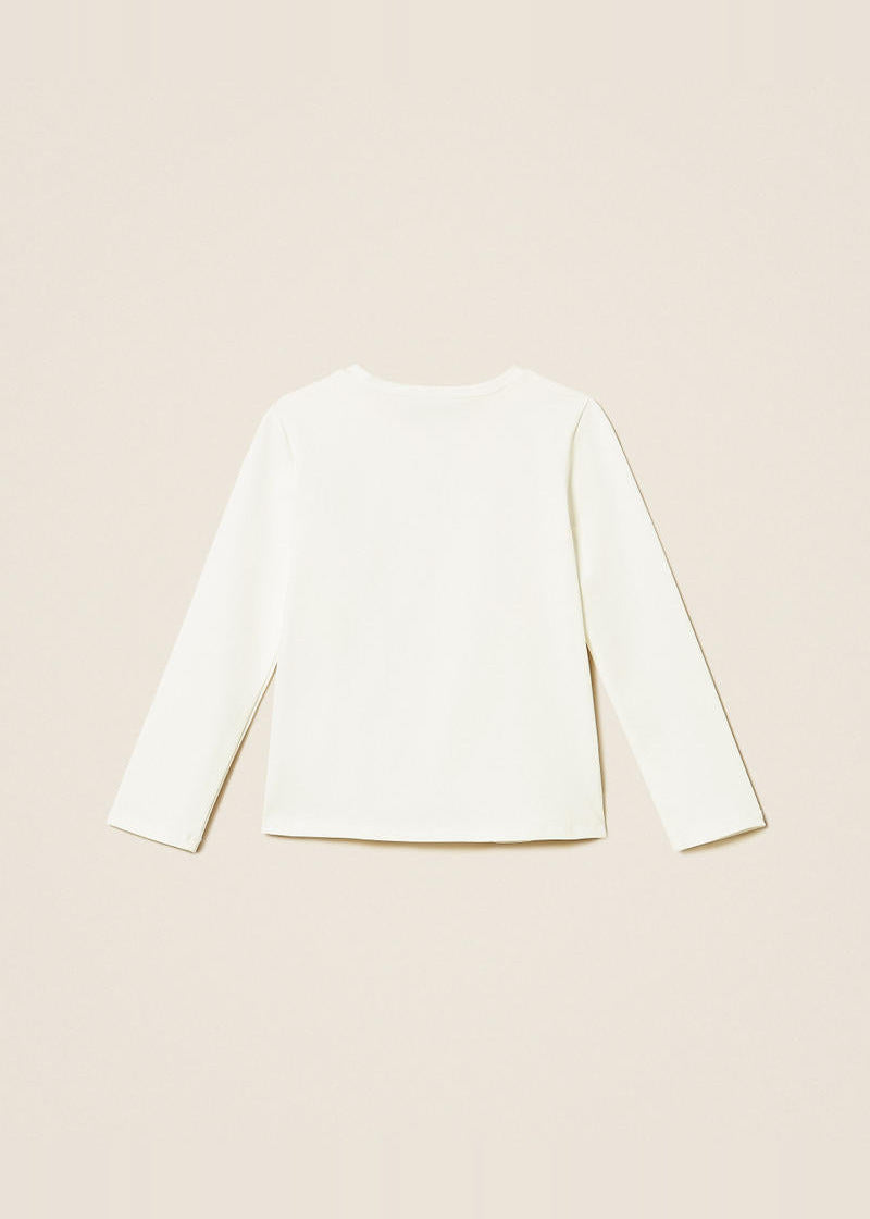 T-shirt regular baby con ricamo logo