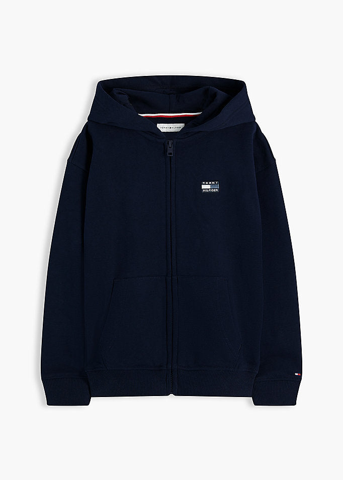 Felpa con cappuccio e logo tono su tono