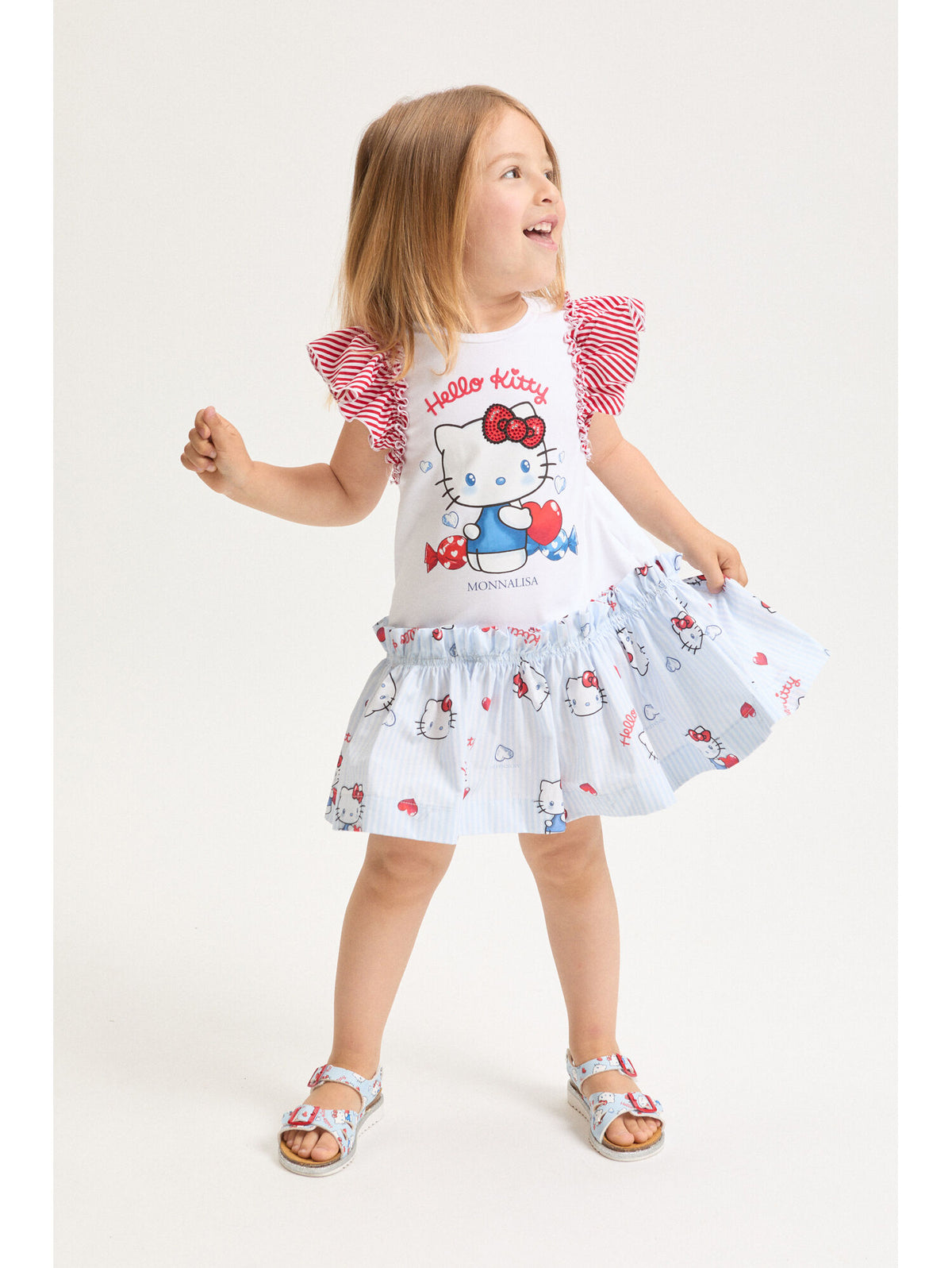 Vestito Hello Kitty con volants