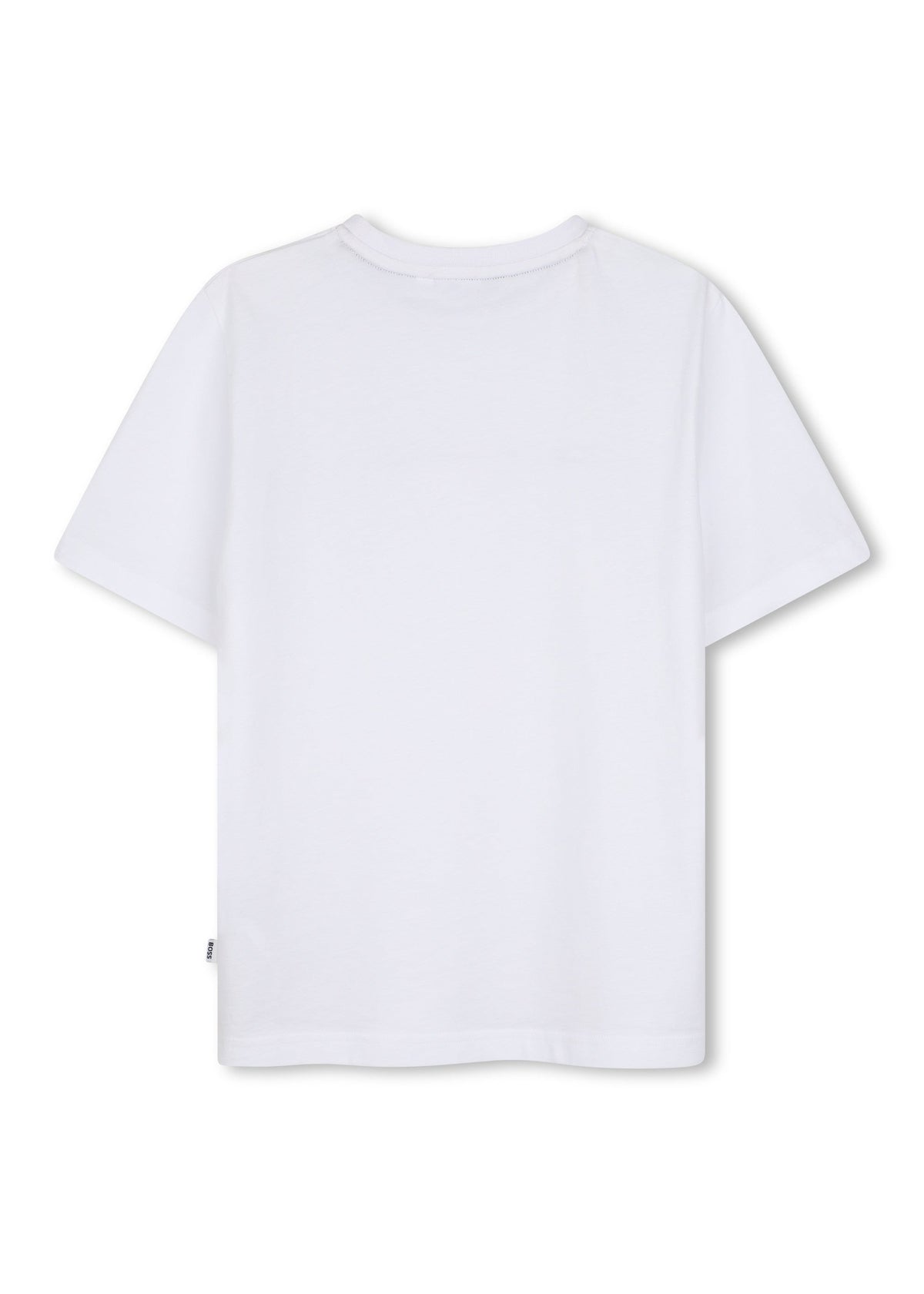 BOSS Kids T-shirt con righe iconiche e Double B - Bianco