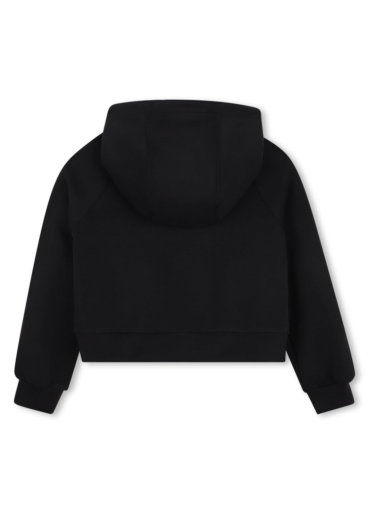 Michael Kors Kids Cardigan con cappuccio effetto pesca e bande logo MK - Nero