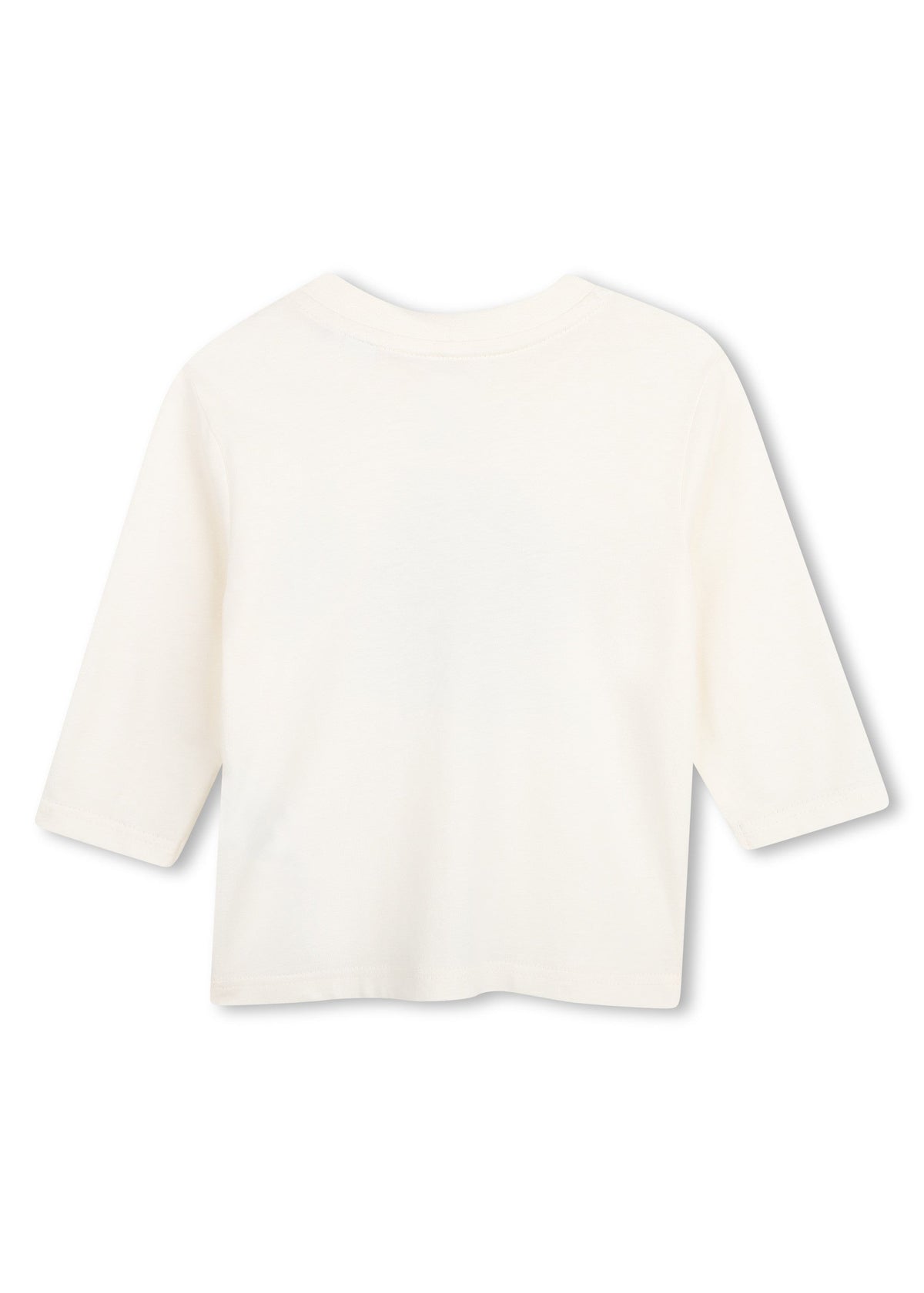 Timberland Kids Maglia a maniche lunghe in cotone biologico con logo - Avorio