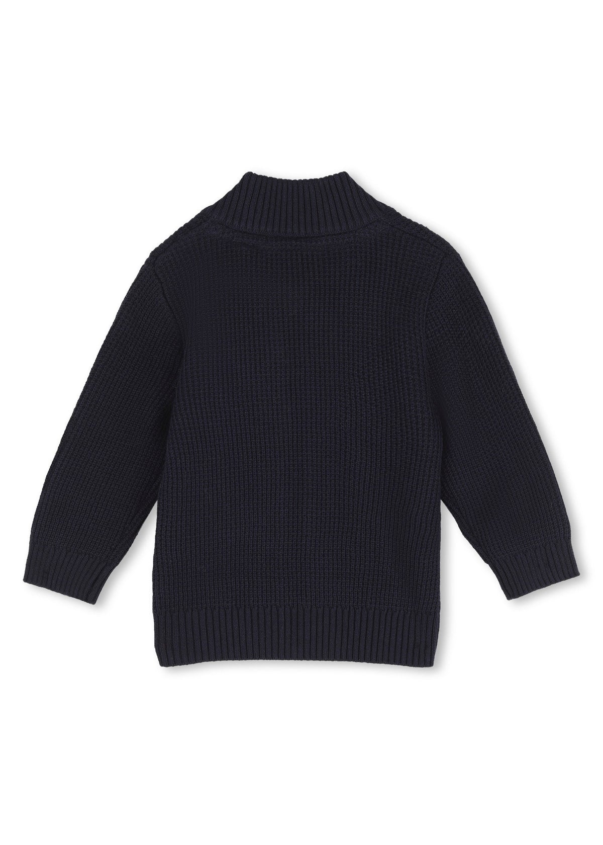 Timberland Kids Cardigan in maglia di cotone con zip - Marine