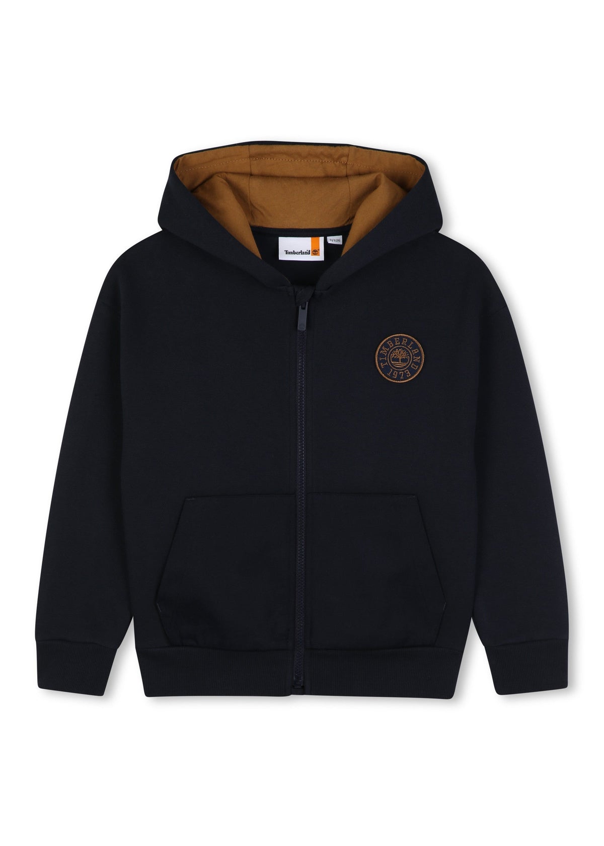 Timberland Kids Felpa con cappuccio e zip in piqué - Marine