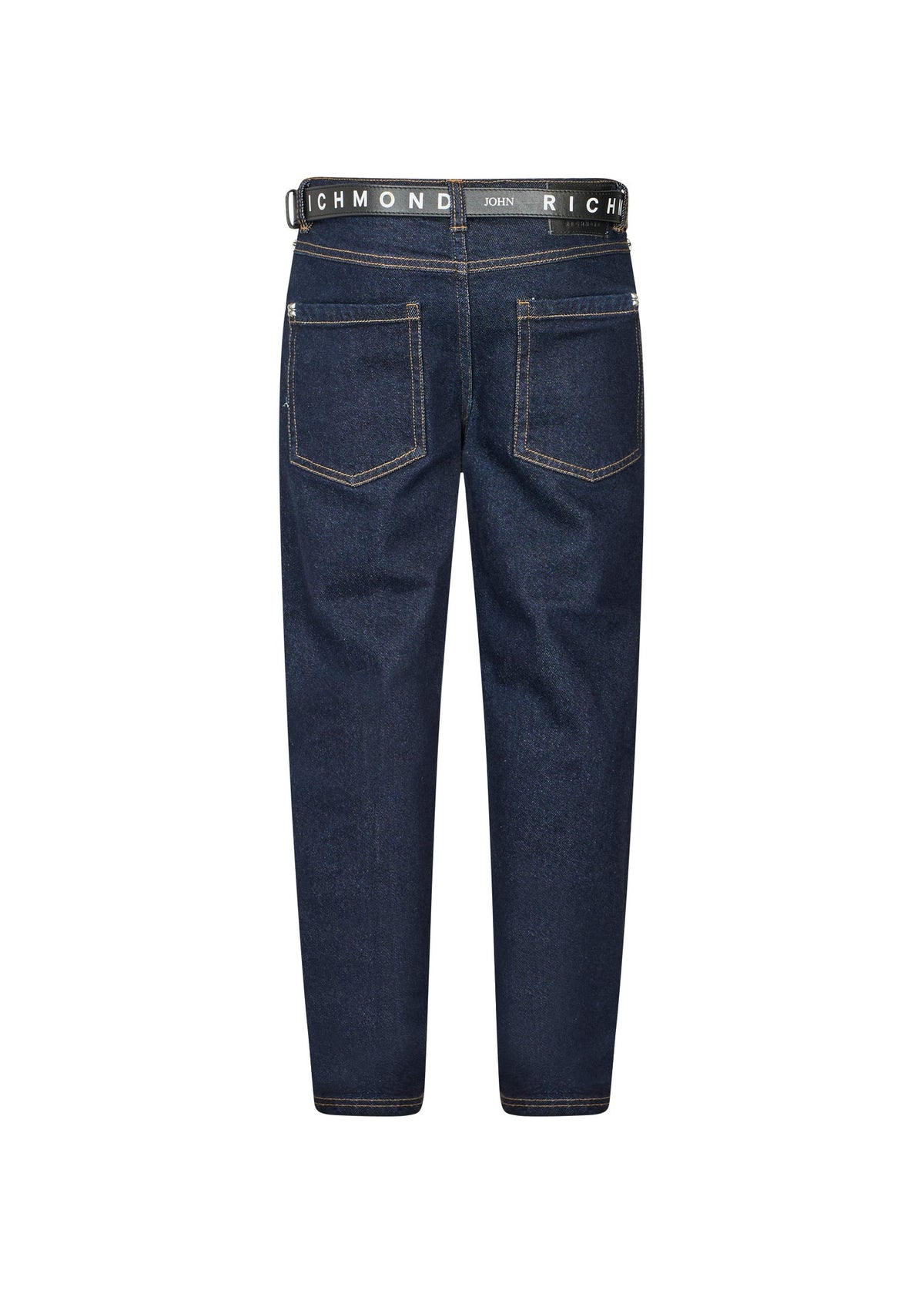 Richmond Junior Jeans cinque tasche con cintura logata - Denim Blue Dark