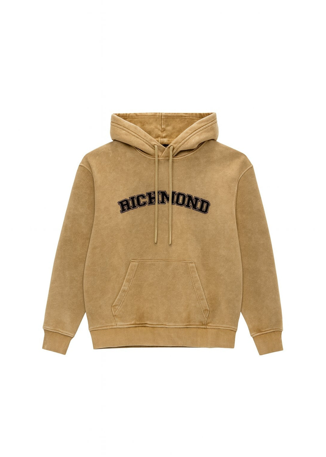 Richmond Junior Felpa con cappuccio e logo college ricamato - Khaki Pale