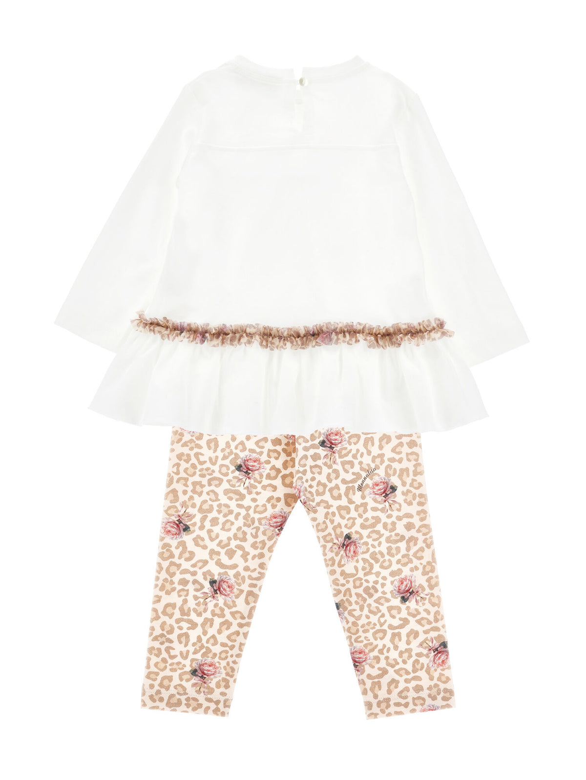 Completo cuore leopardato Monnalisa
