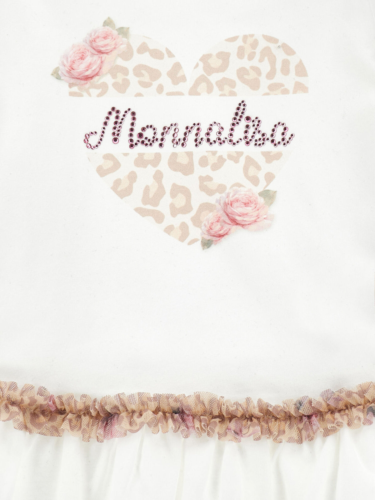 Completo cuore leopardato Monnalisa