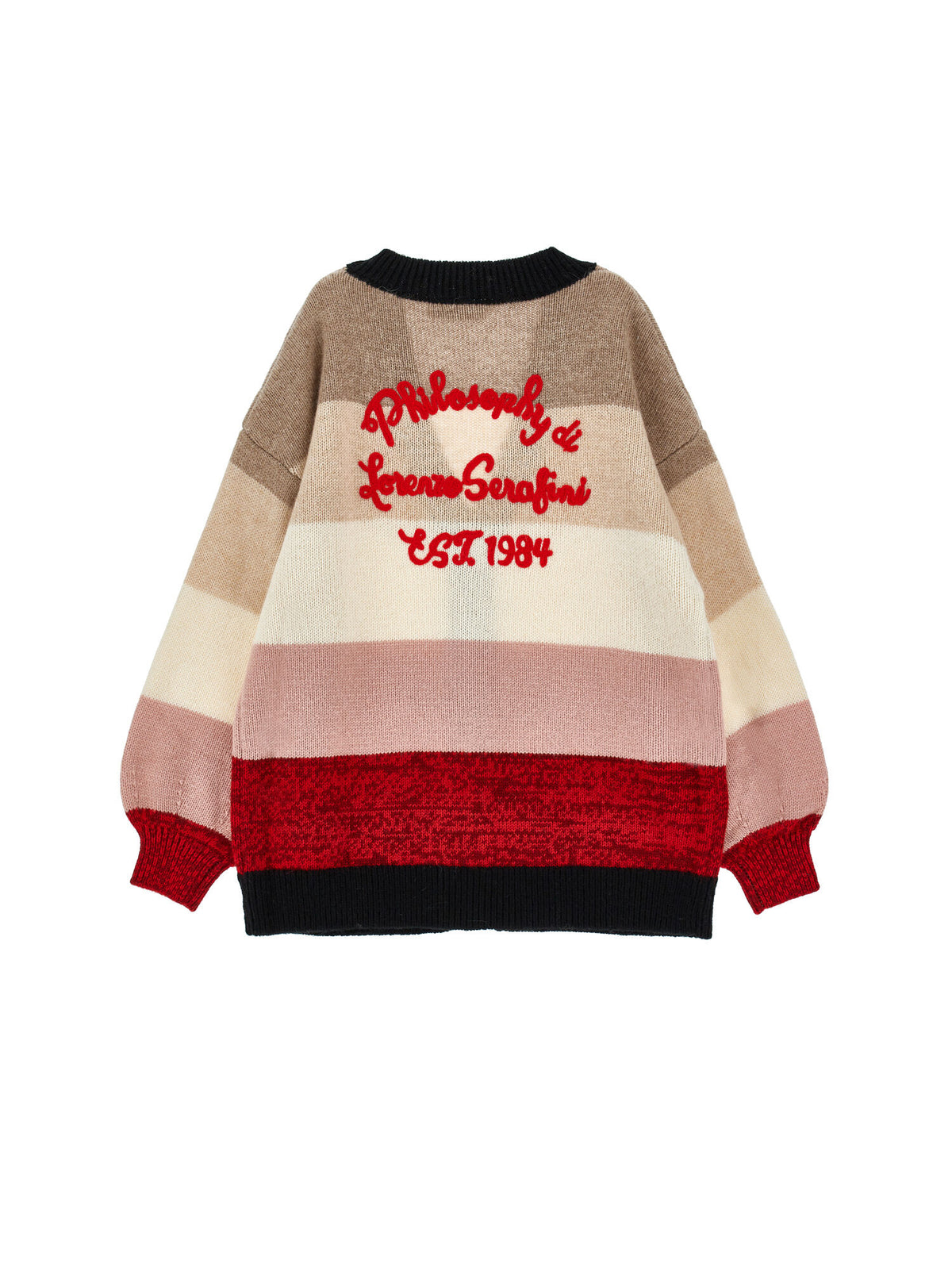 Cardigan color block in maglia