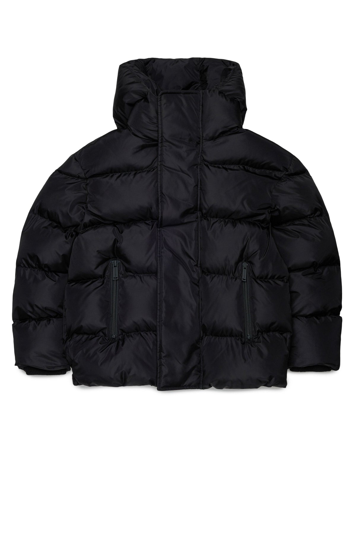Giacca imbottita corta con cappuccio e logo DSQUARED2