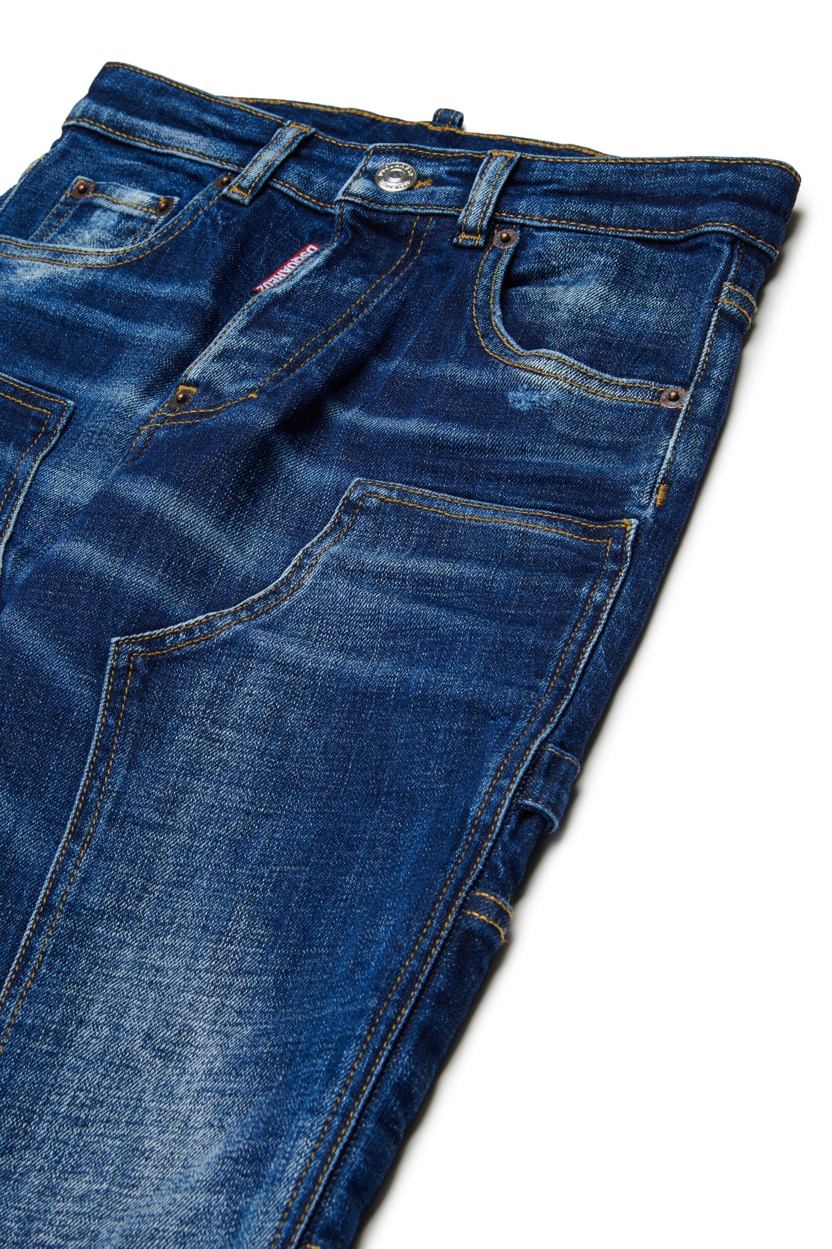 Jeans straight lavaggio blu medio - Loose