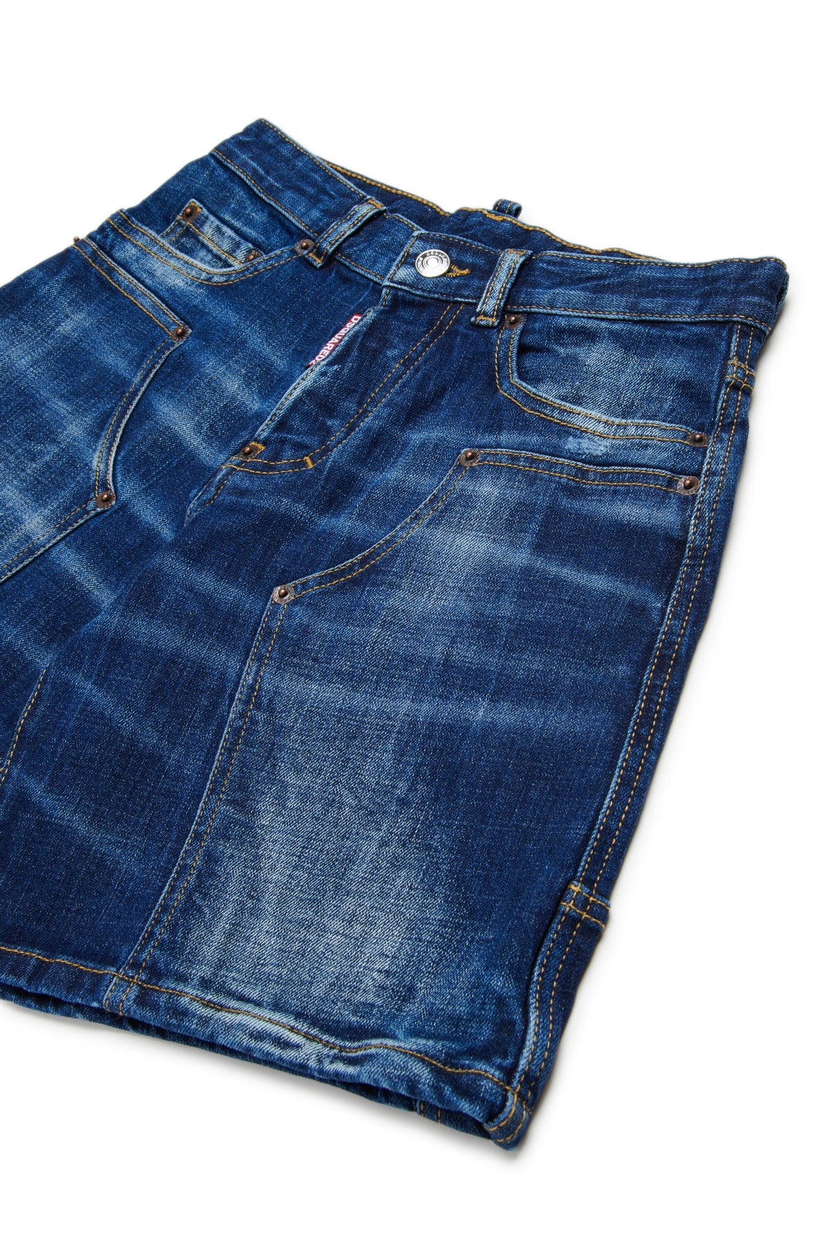 Shorts in denim blu scuro