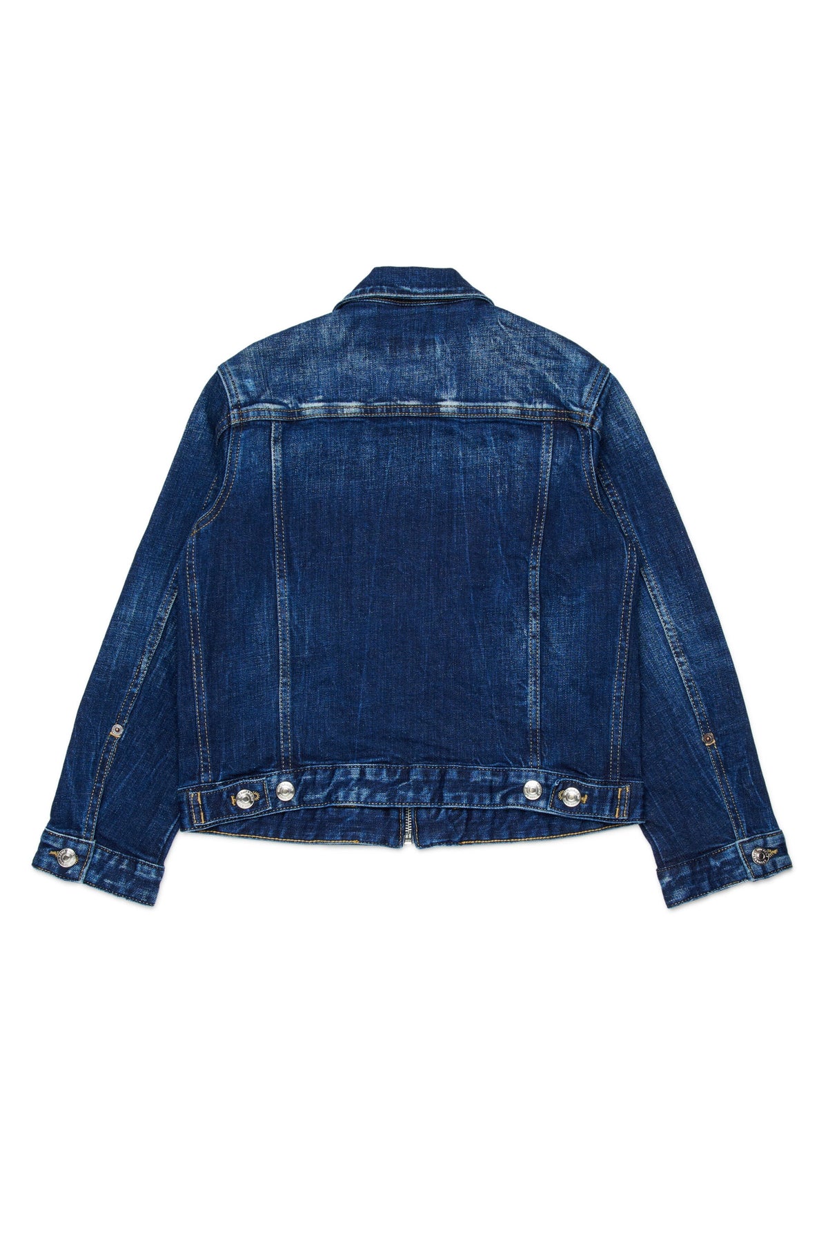Giacca denim con logo stampato