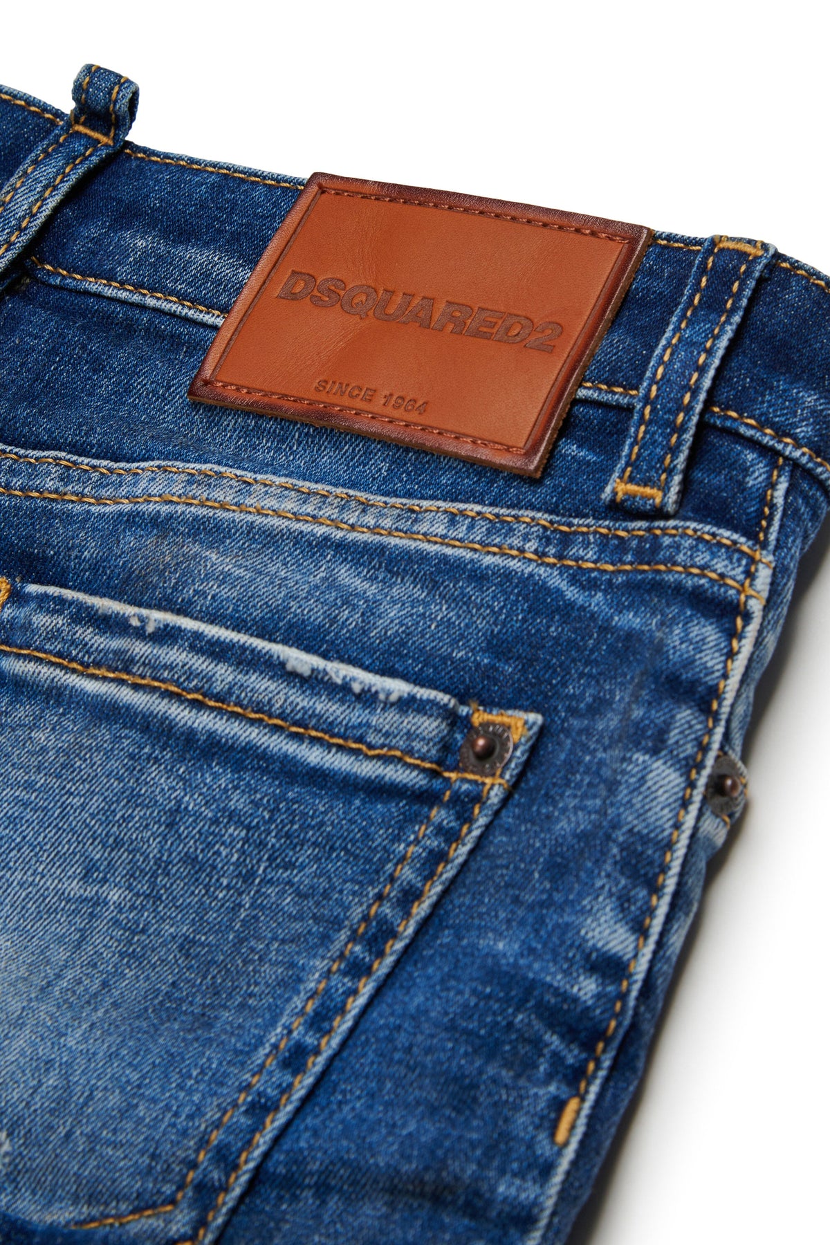 Gonna mini in denim con risvolto
