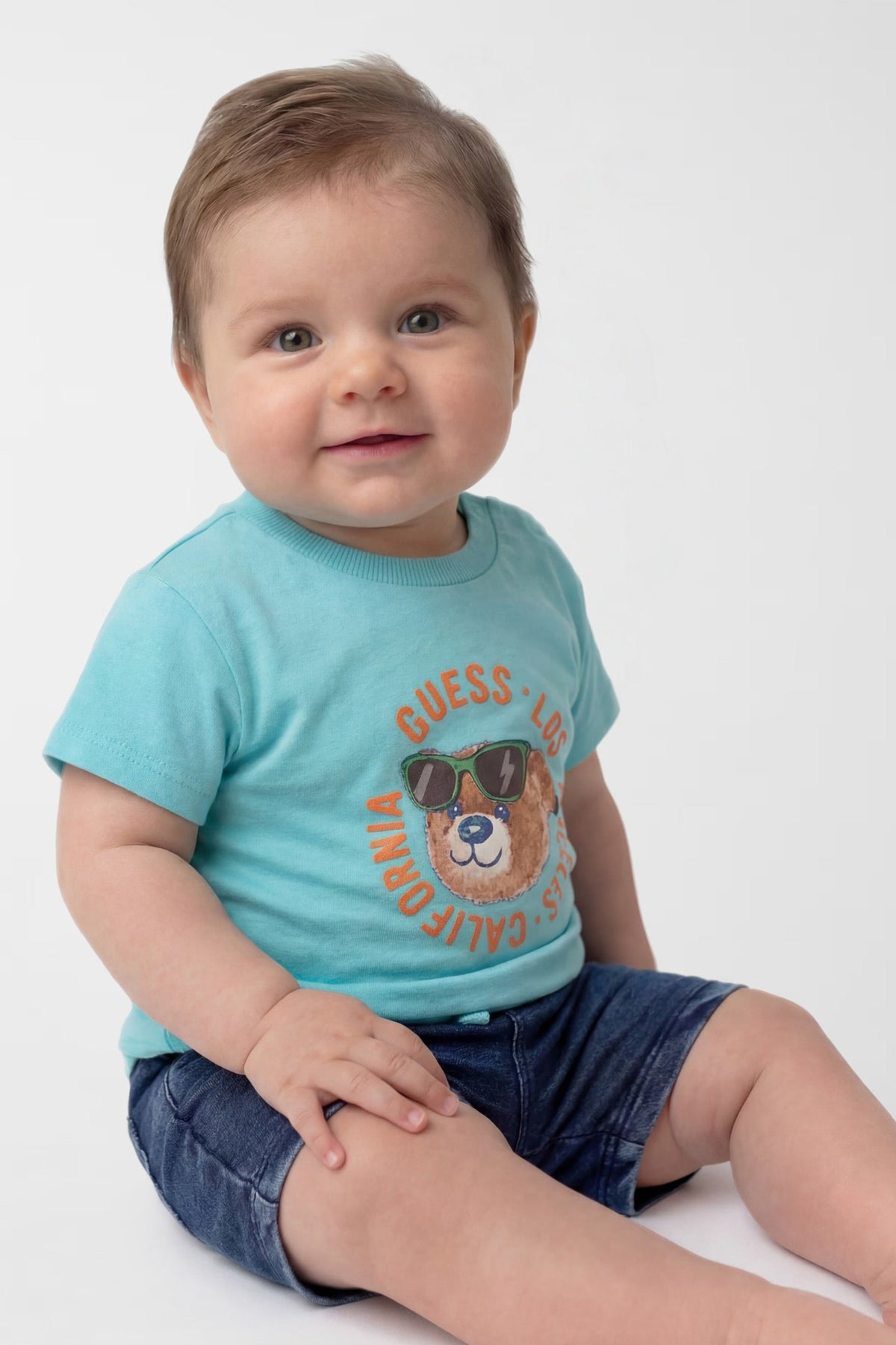 Set T-shirt e shorts in denim