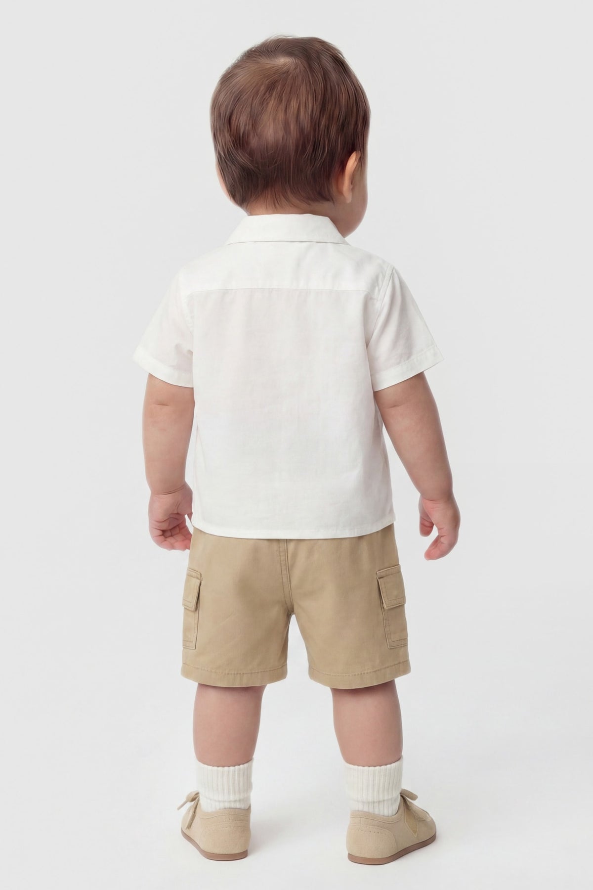 Set camicia e pantaloncini in popeline