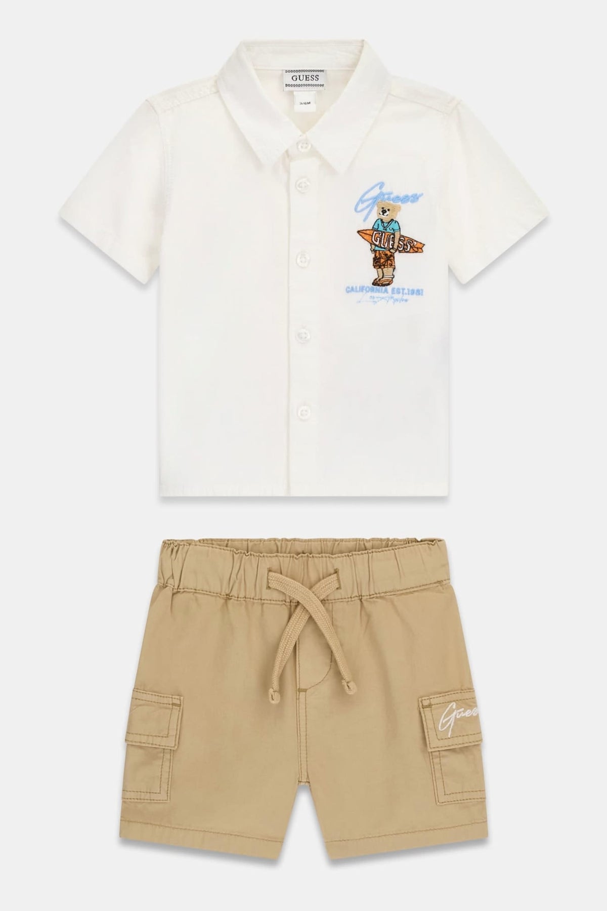 Set camicia e pantaloncini in popeline