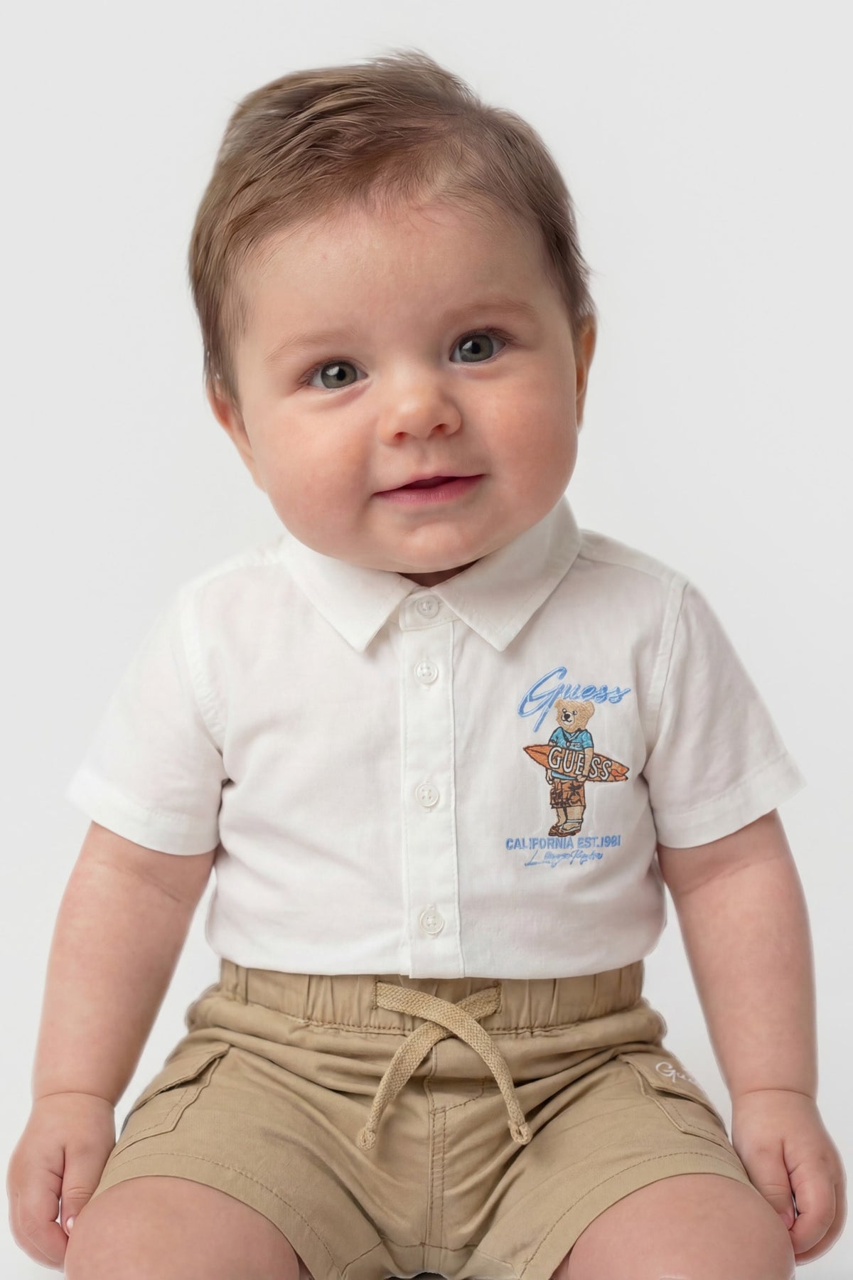 Set camicia e pantaloncini in popeline
