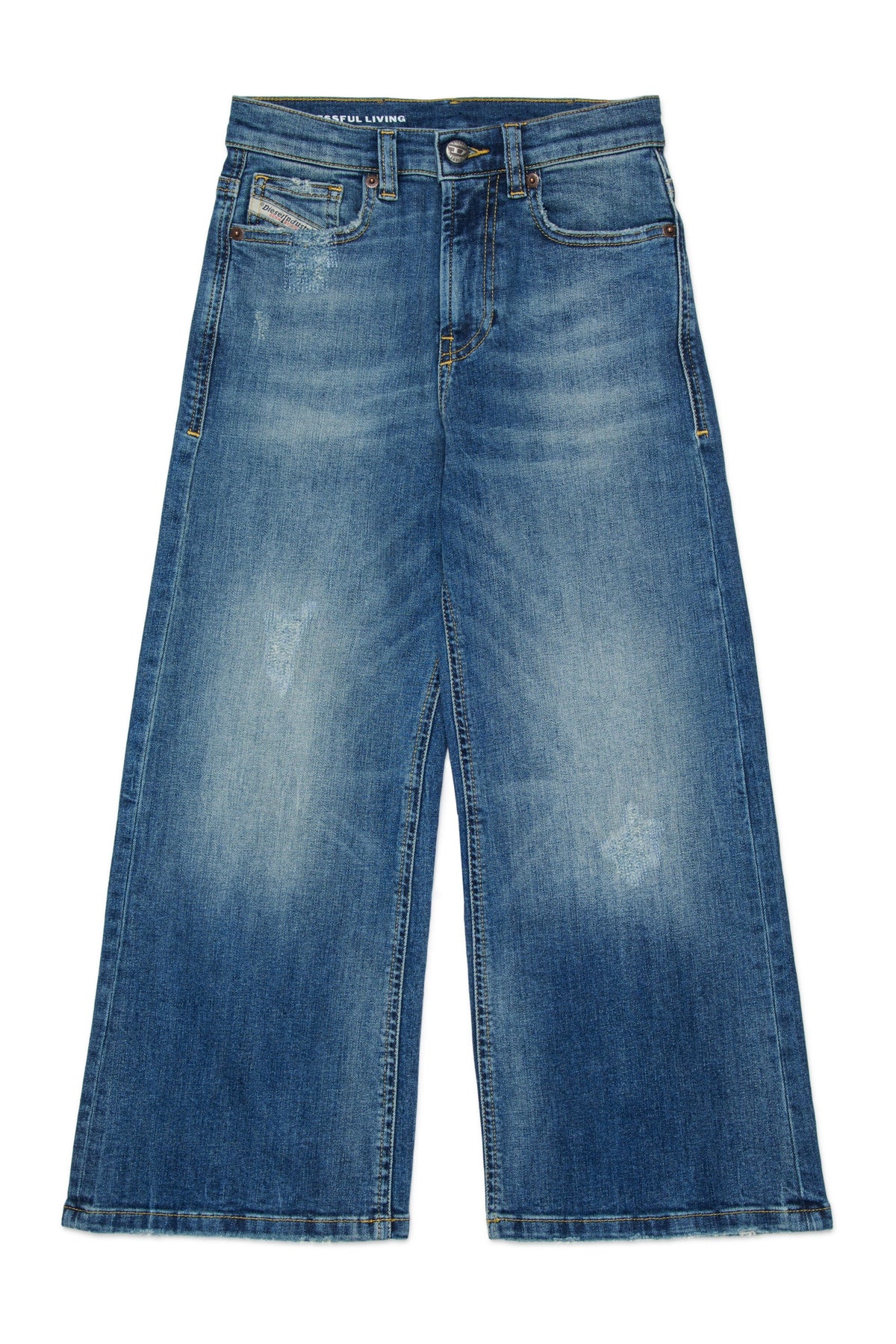 Jeans relaxed fit con lavaggio blu medio - D-Argjx