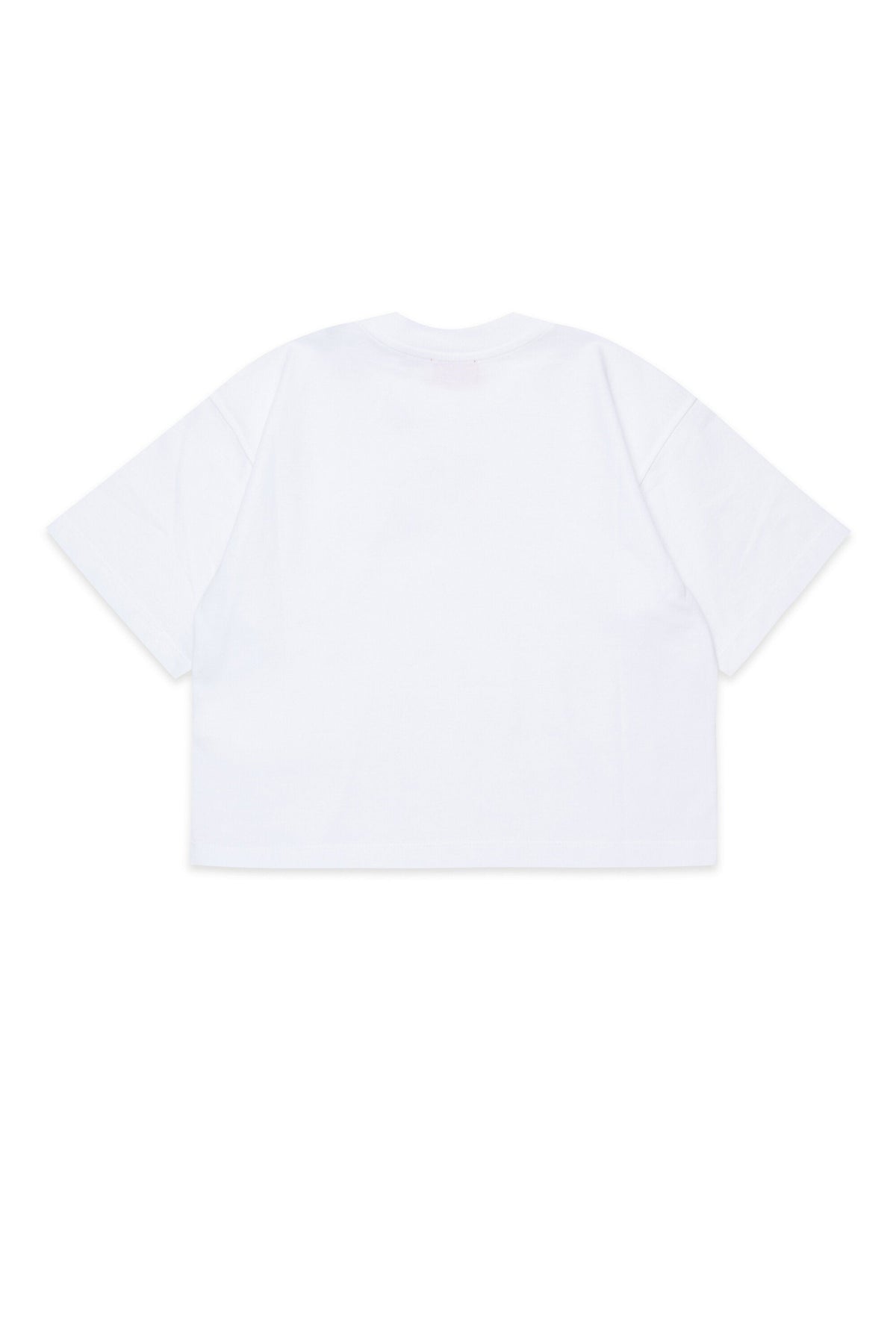 T-shirt boxy in jersey con logo Oval D