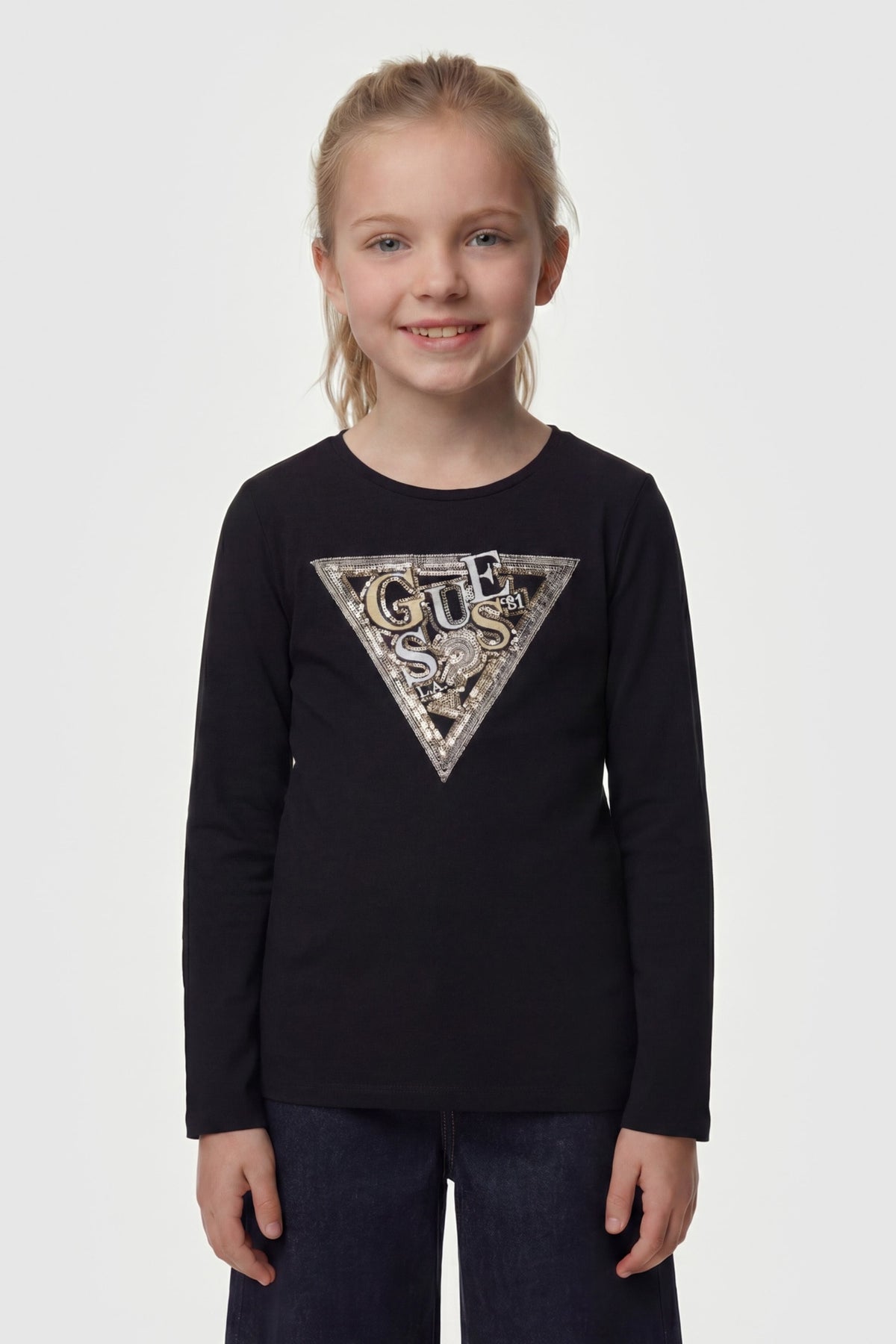 T-shirt logo con paillettes