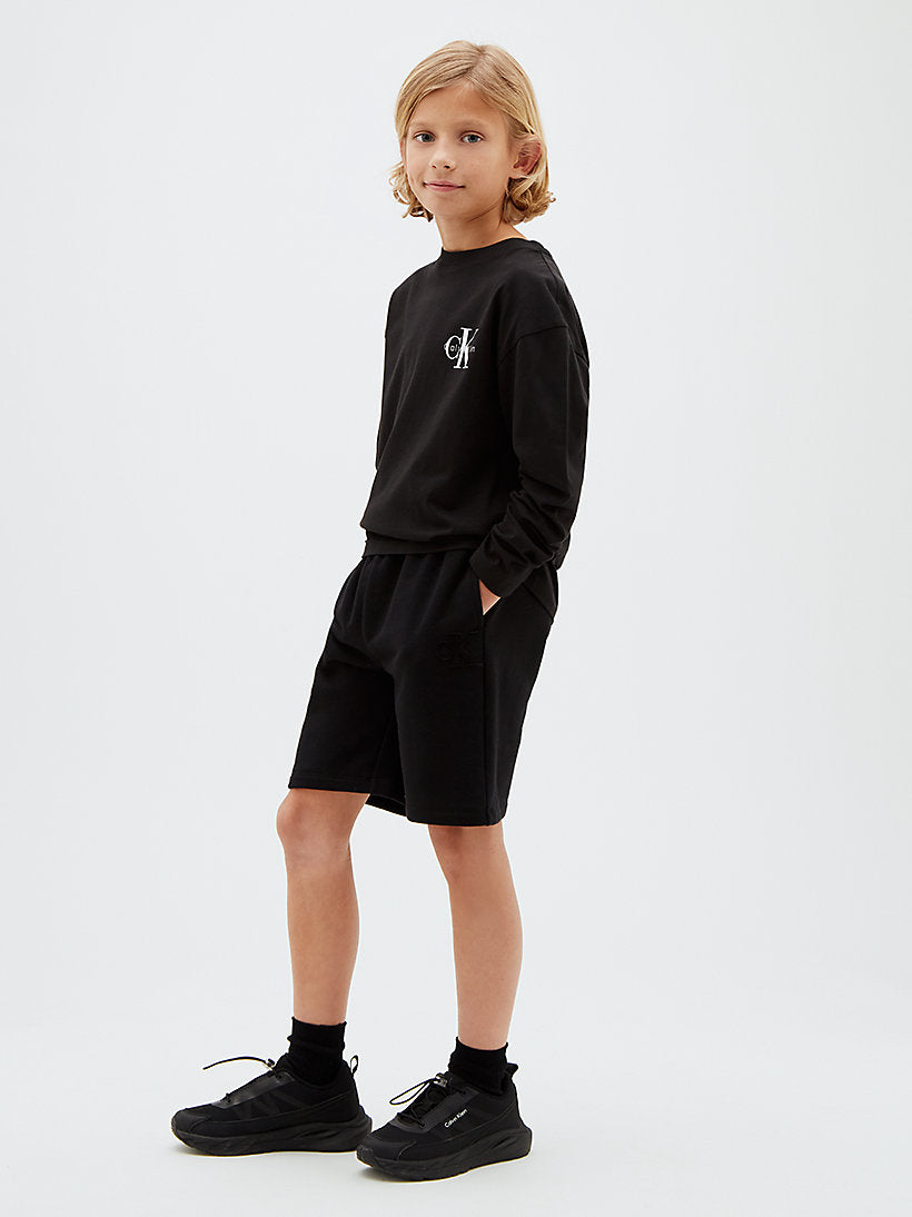 T-shirt a maniche lunghe con logo bambino