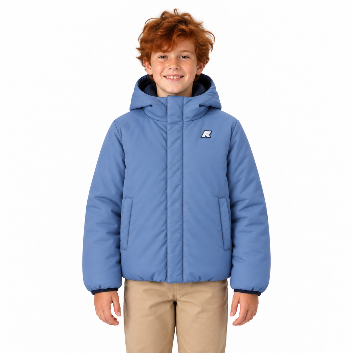 Giubbotto Jack Warm Double per bambino - Blu navy/Azzurro
