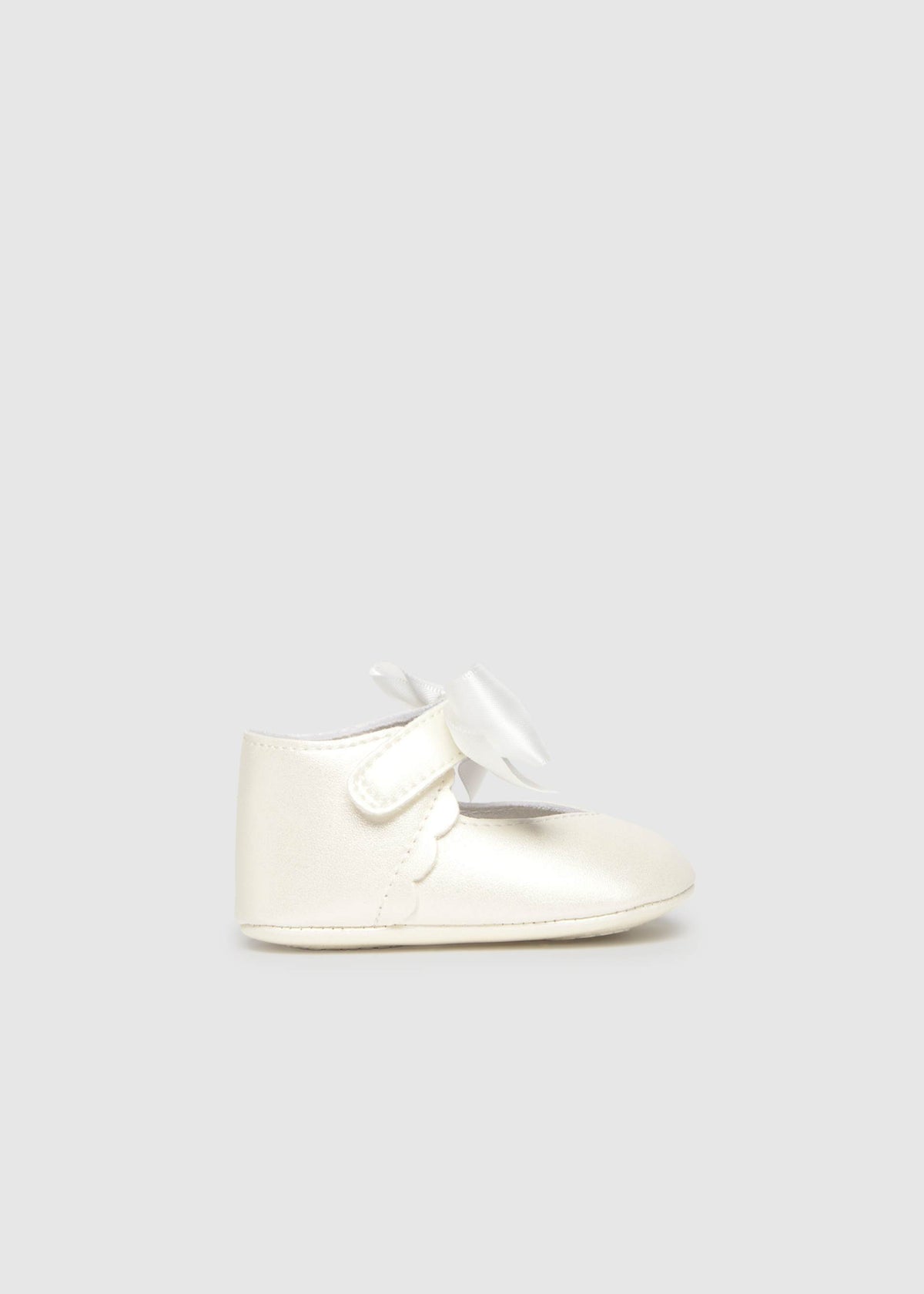 Ballerine cerimonia fiocco neonata - Bianco