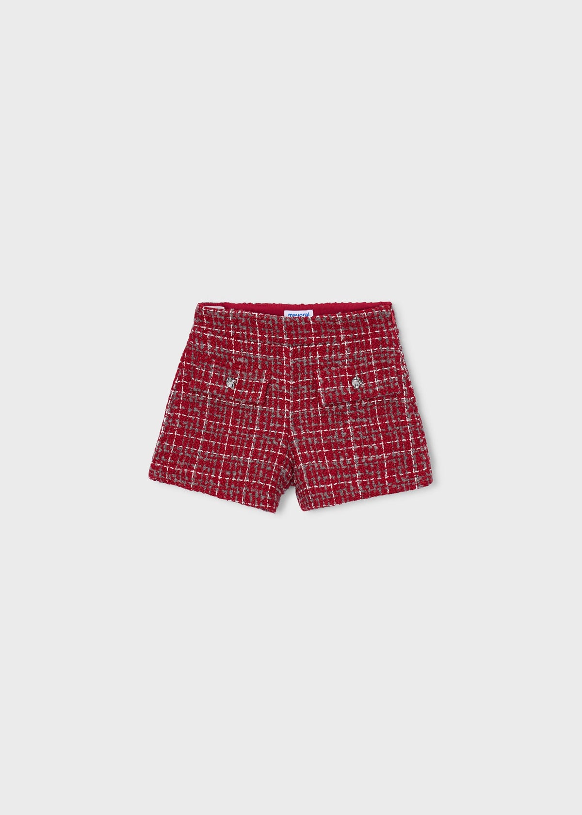 Bermuda tweed bambina - Rosso