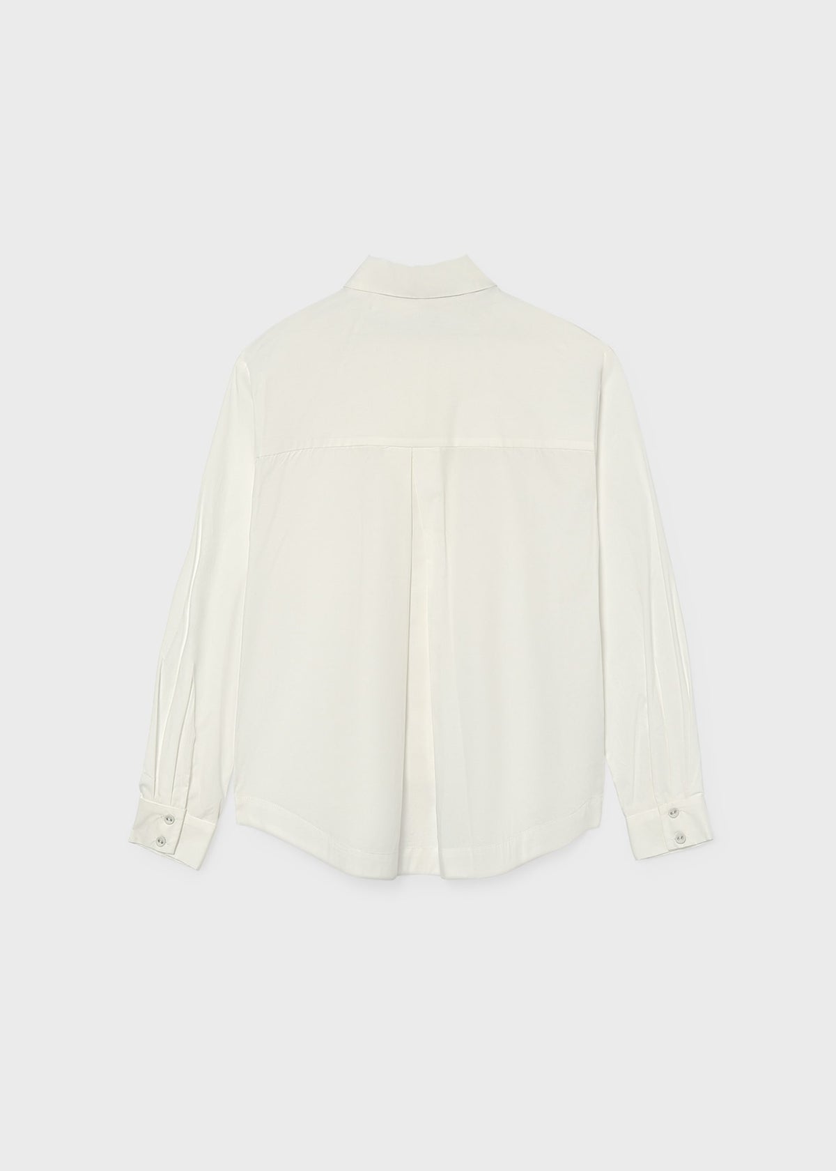 Blusa con cravatta ragazza - Panna