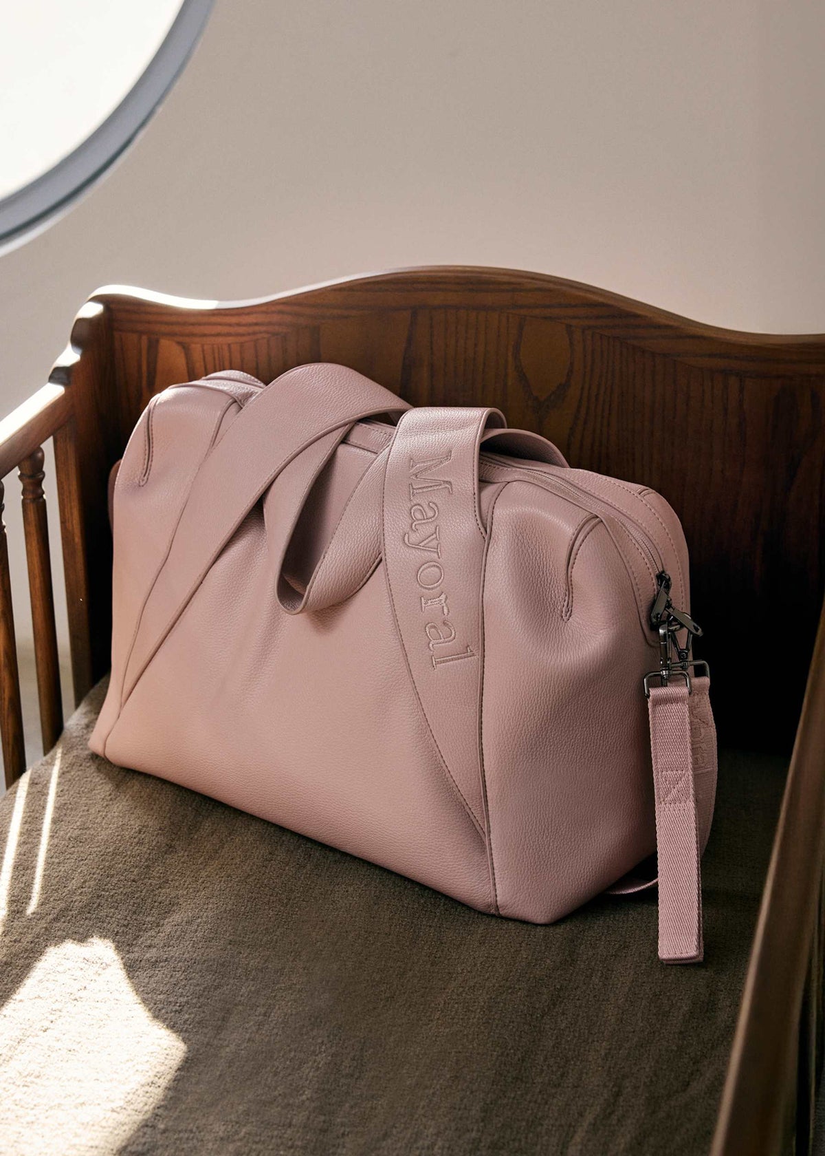 Borsa maternità similpelle neonato - Blush