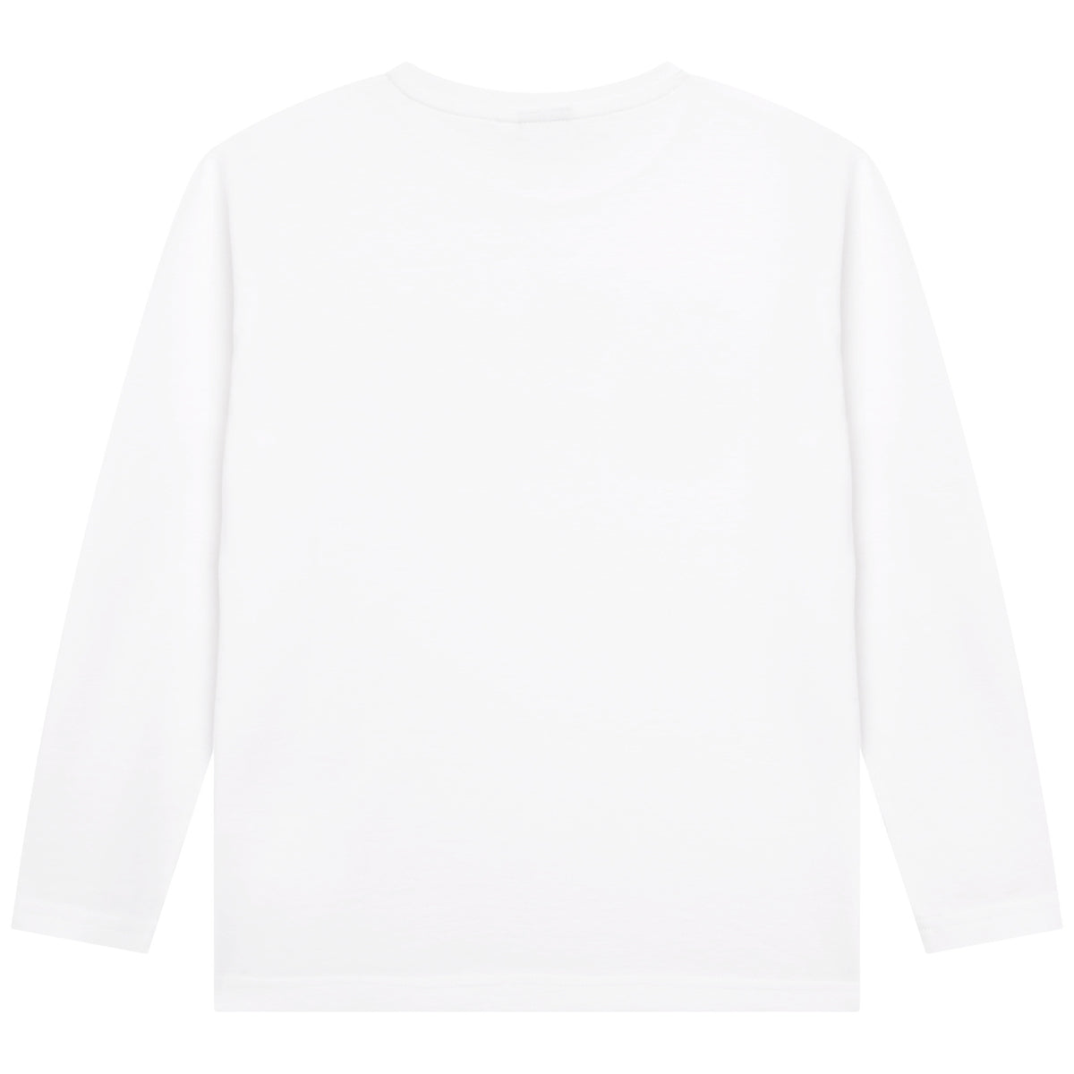 BOSS Kids Maglia a maniche lunghe in cotone con logo - Bianco