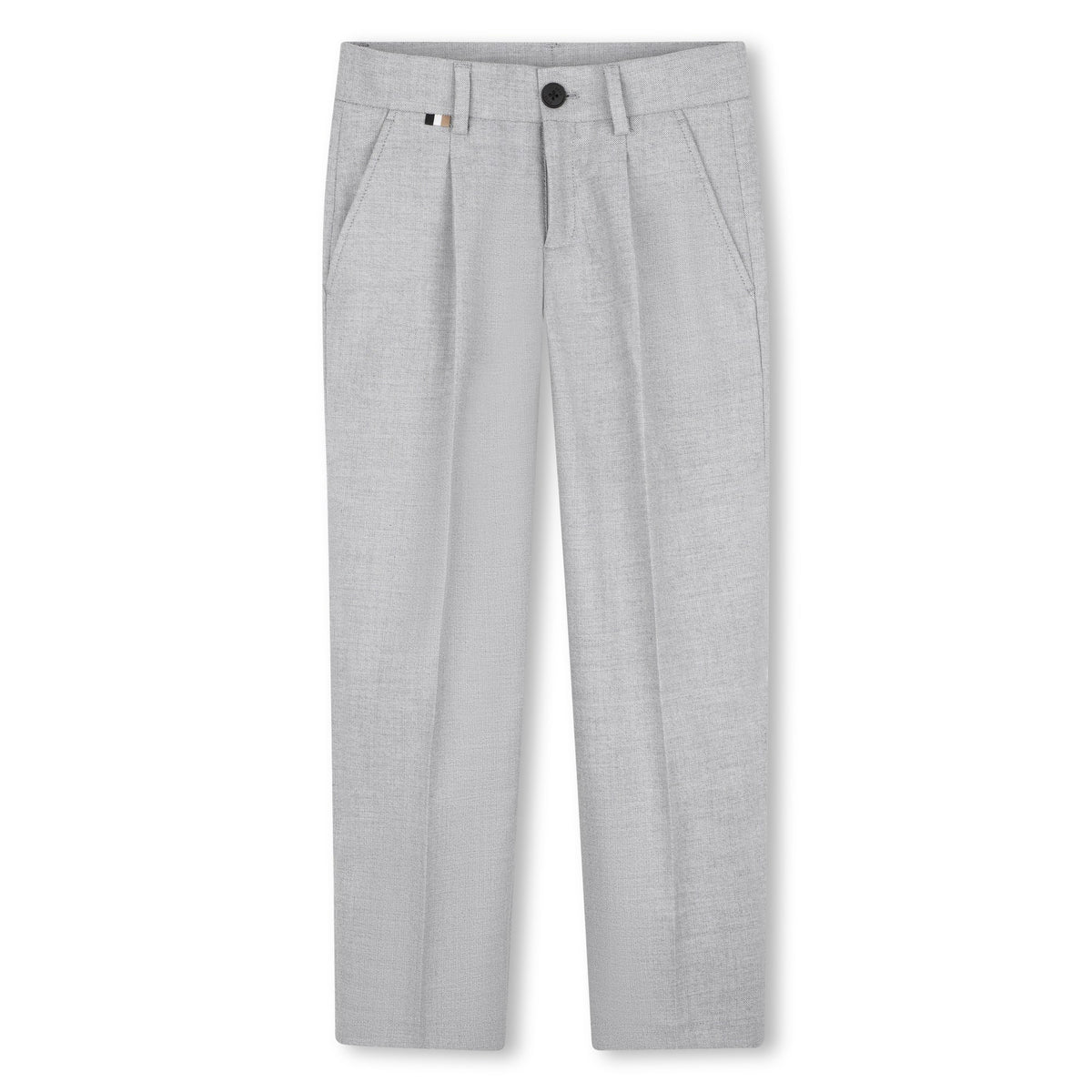 BOSS Kids Pantaloni eleganti in twill - Grigio