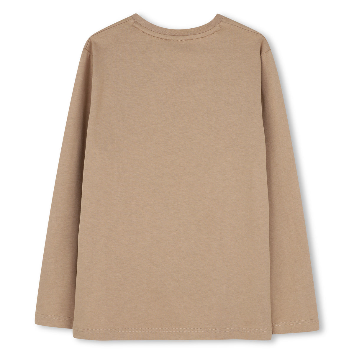 BOSS Kids Maglia a maniche lunghe in jersey con logo in rilievo - Biscotto