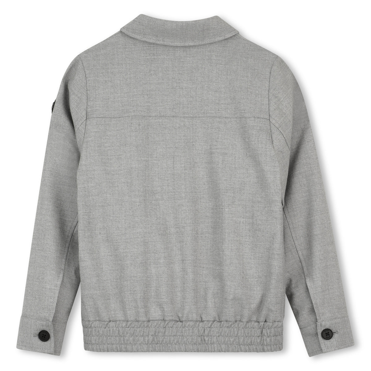 BOSS Kids Giacca elegante in twill con badge Double B - Grigio