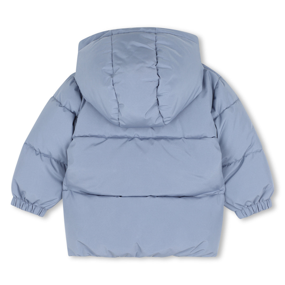 BOSS Kids Piumino con cappuccio e badge logo - Blu lavanda