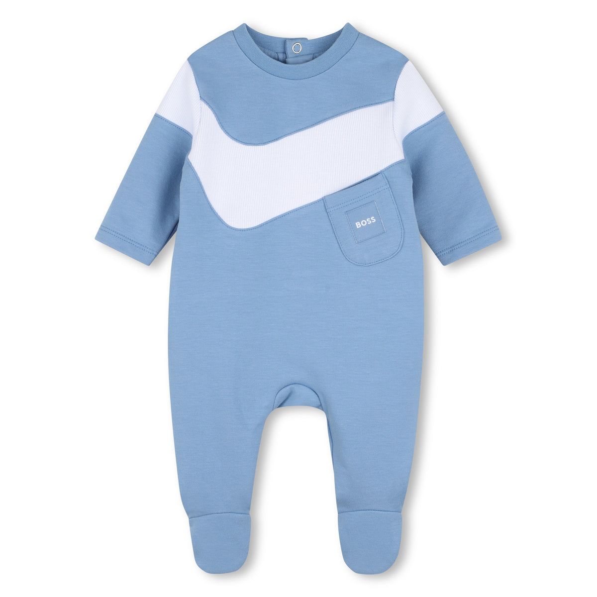 BOSS Kids Pigiama in felpa di cotone biologico - Ashleigh blue