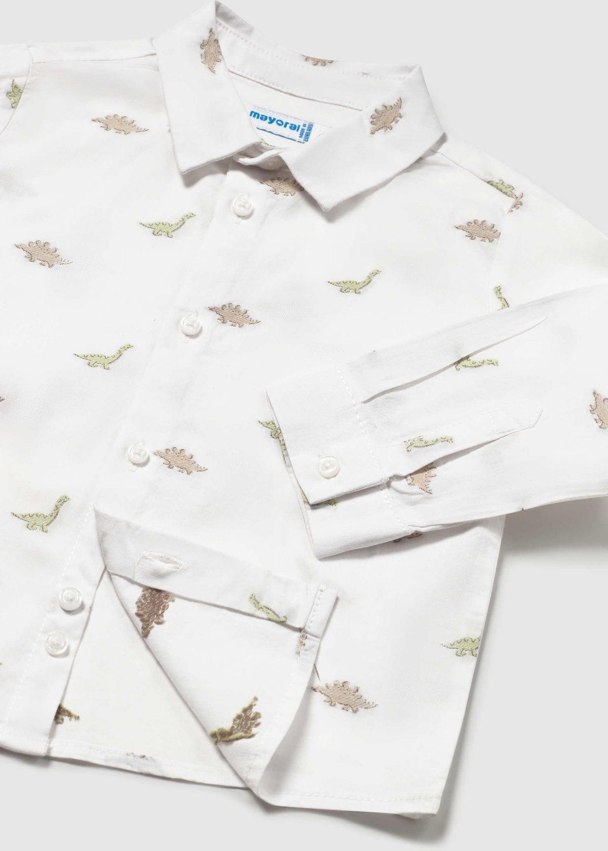 Camicia jacquard stampata neonato - Dinosauri