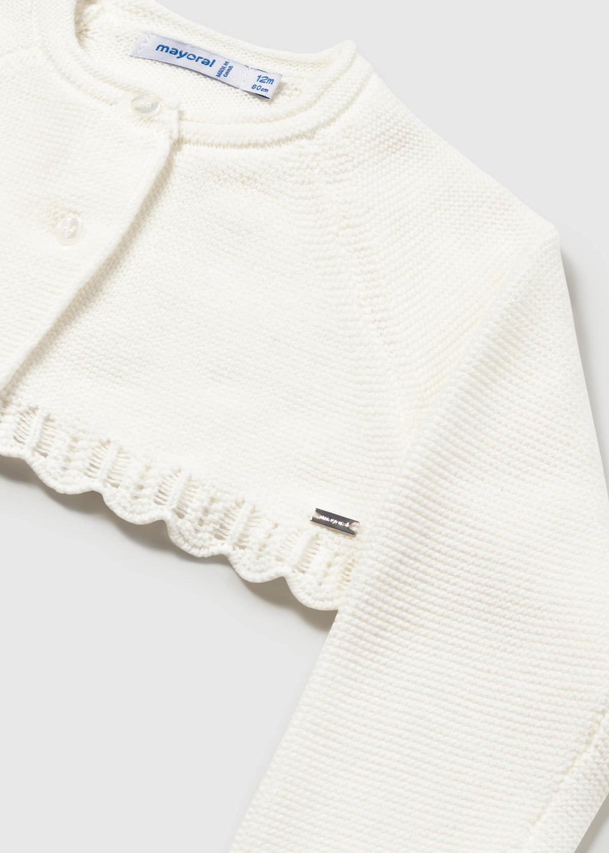 Cardigan basico maglia bimba - Panna