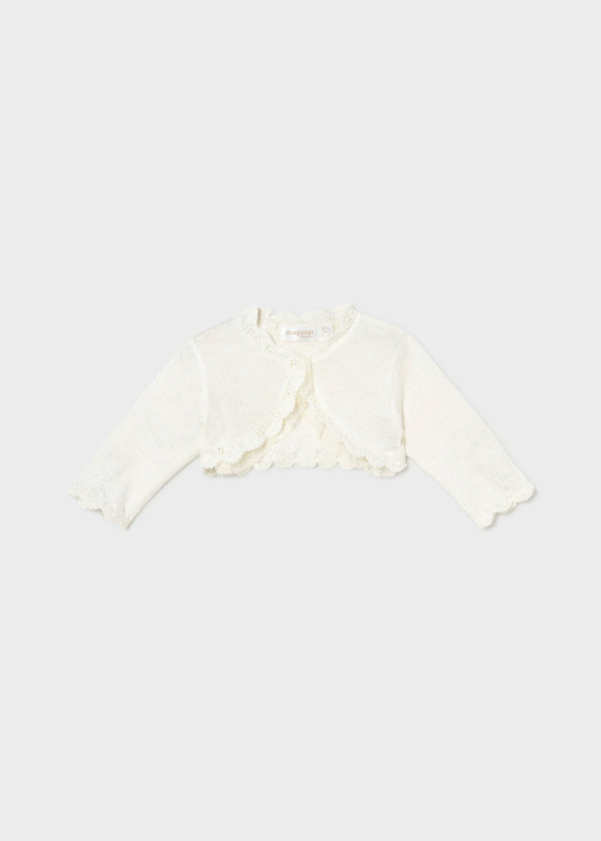 Cardigan tricot cerimonia neonata - Ecru