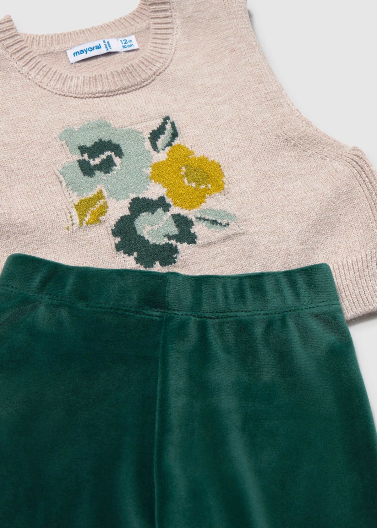 Completo 3 pezzi gilet bimba - Ninfea
