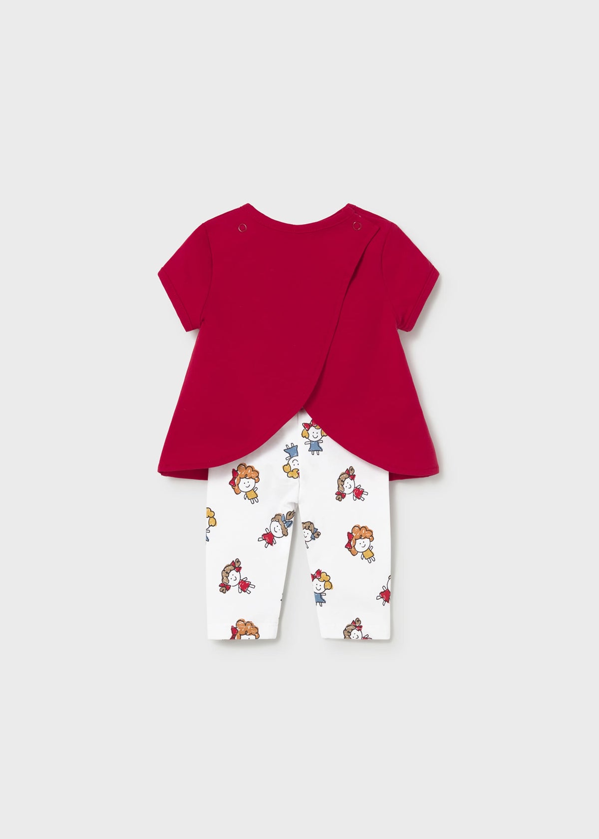 Completo 4 pezzi bambola neonata - Rosso