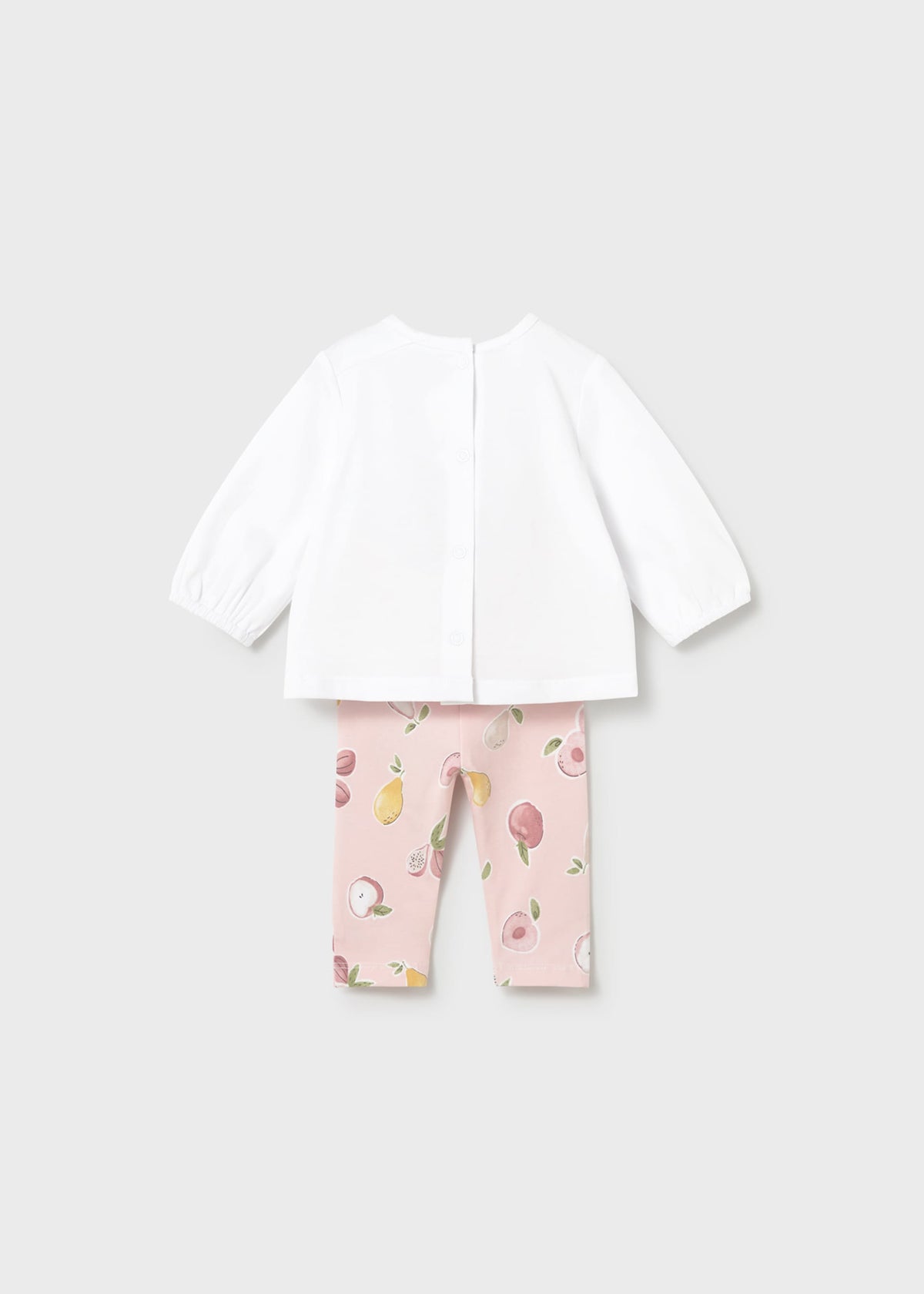 Completo 4 pezzi manica lunga neonata - Rose