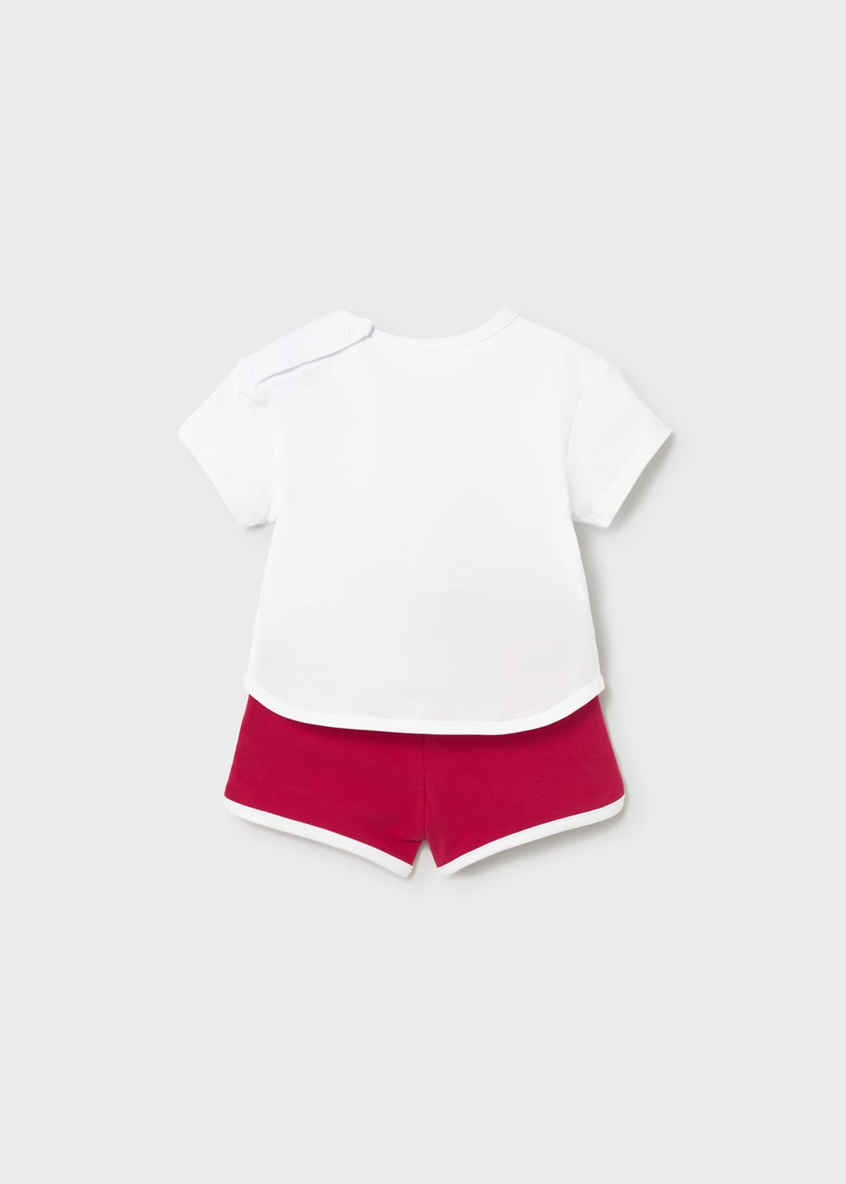 Completo 4 pezzi righe neonato - Rosso