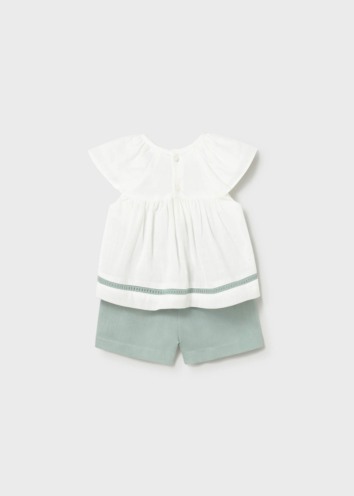 Completo bermuda e blusa neonata